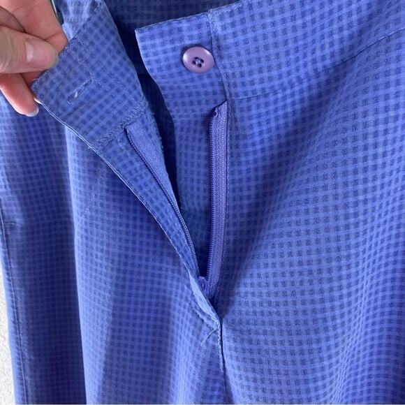 Woolrich Blue Checkered Cropped Lightweight Pants Size 6 Petite - Picture 5 of 6